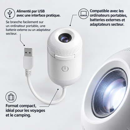 Veilleuse Projecteur Ciel Étoilé USB - Homyset