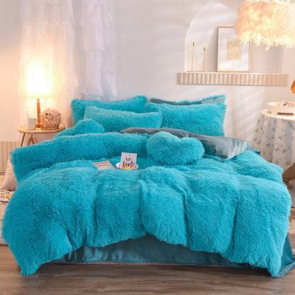 Housse de couette peluche moelleuse Homyset – gros plan matière peluche